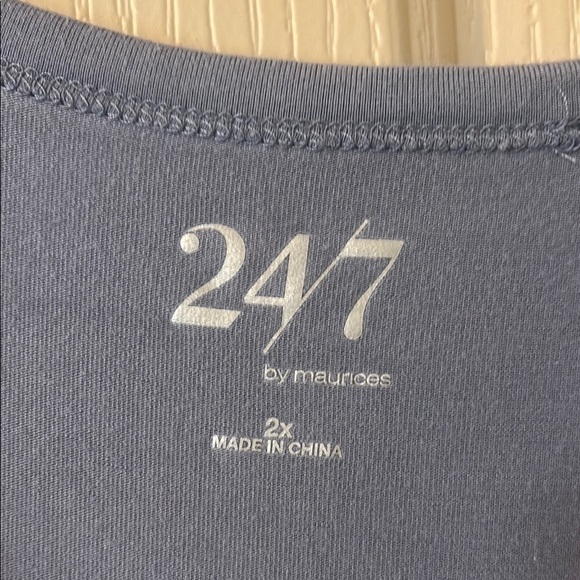 Blue Flutter Sleeve Relaxed T-Shirt - Picture 3 of 10